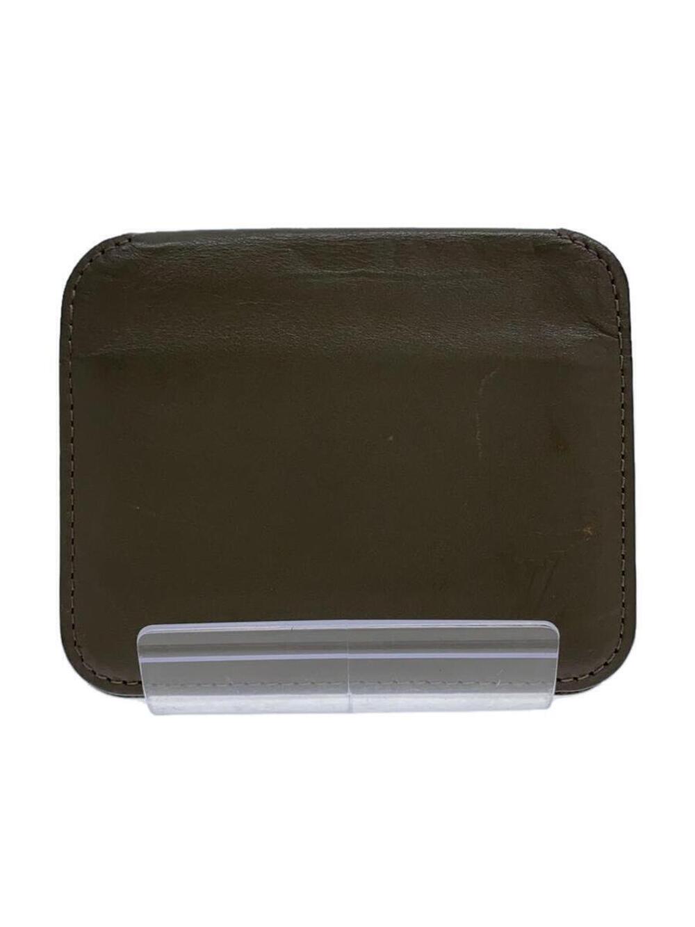LOUIS VUITTON Card Case Wallet Leather Khaki Green